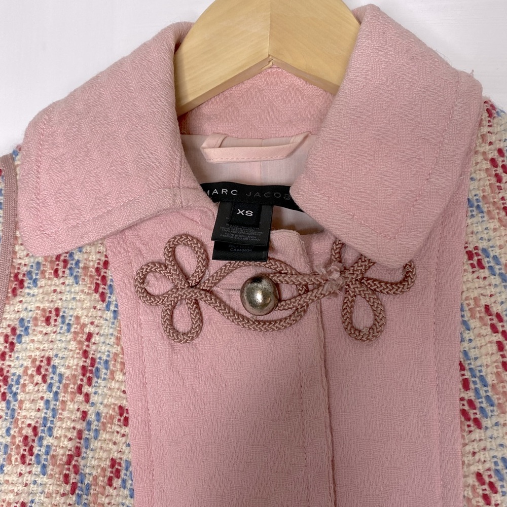 Marc Jacobs jacquard geo stripe short crop jacket Sz XS - Picture 2 of 9